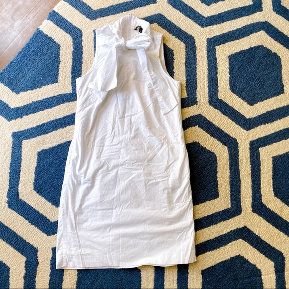π BANANA REPUBLIC WHITE BOW COTTON MINI DRESS! - Picture 6 of 12